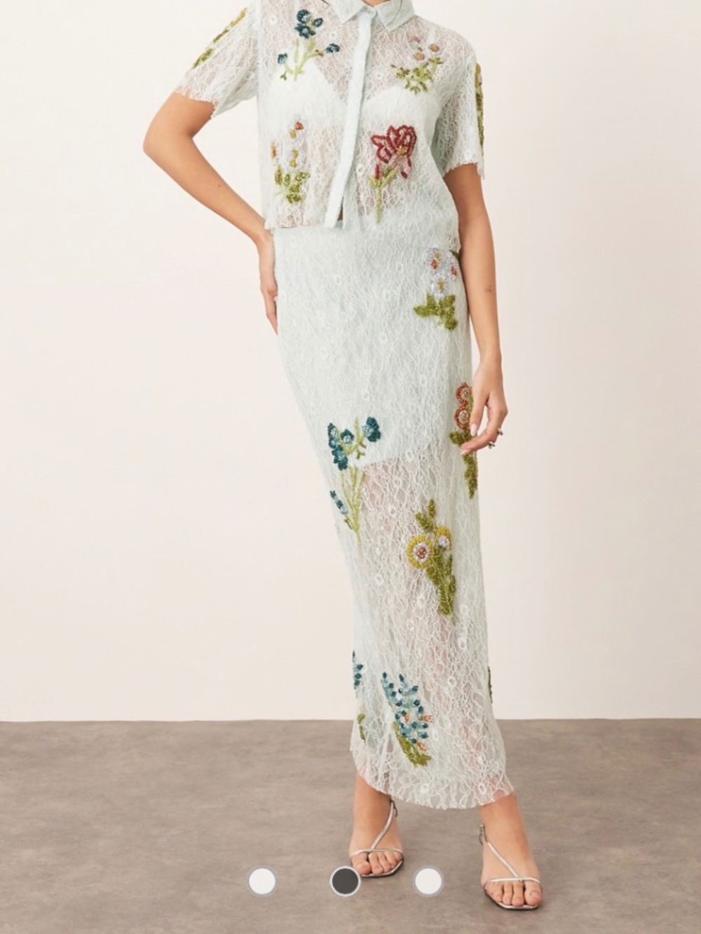 Arrange beaded maxi skirt